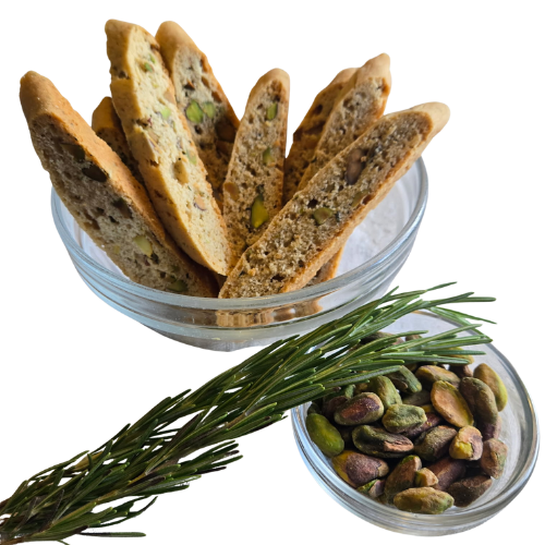 Rosemary Pistachio Biscotti